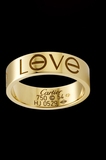 美国代购正品 Cartier/卡地亚 LOVE系列镌刻love字样18K黄金戒指