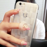苹果iphone6 6s plus手机壳5S保护套指环支架透明硅胶软外壳女韩