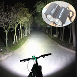 自行车灯车前灯t6/L2强光双核USB超亮公路车头灯防水夜骑装备