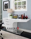 简约现代白色烤漆书桌电脑桌个性时尚高端办公台桌写字台桌定制