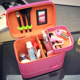 韩国化妆品手提包防水化妆包硬型化妆箱多功能大容量带隔层化妆盒