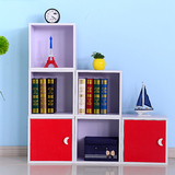 包邮韩式儿童自由组合书柜储物柜宜家创意收纳小柜子书橱书架简易