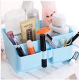 清新纯色大容量塑料桌面收纳盒 韩国个性化妆品防水整理盒储物盒