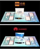 小米 华为 水晶手机组合托盘 柜台展示架 6托带广告页手机座