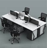 上海办公家具员工位屏风卡位工作位4人位职员办公桌椅组合电脑桌