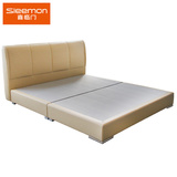 床817k喜临门双人床实木床1.8米软床小户型皮床 真皮