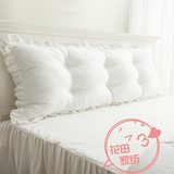 韩版白色纯色床头靠垫软包大靠背全棉公主双人长靠枕含芯可拆洗