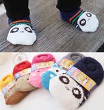 韩国加厚保暖冬硅胶防滑儿童地板袜婴儿袜纯棉宝宝袜船袜毛巾袜