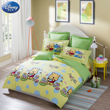 迪士尼家纺罗莱 床单儿童床品三四件套全棉男女孩Pooh的甜品世界