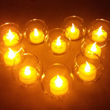 小号球杯+2032白壳黄灯电子蜡烛LED蜡烛灯求婚生日摆图造型锂电池