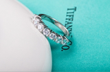 正品代购Tiffany蒂芙尼戒指镶嵌七颗小钻女士钻戒订婚戒指