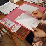 韩国正品创意学习文具垫子笔记本鼠标垫PVC办公桌垫可爱电脑桌垫