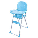乐邦尼可折叠儿童餐椅 婴儿餐桌椅宝宝吃饭多功能座椅子 蓝色