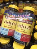 【国内现货】毛豆美国代购 Nature Made Fisl Oil 深海鱼油胶两瓶