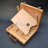榉木制便携式油画箱 木质桌面手提画箱 写生美术工具箱 送调色板