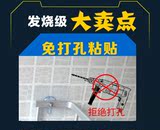 免打孔厕所置物架卫生间浴室吸壁式三角收纳1层  壁挂 加厚 防水