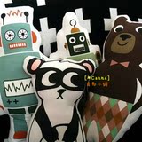 熊猫机器人大抱枕儿童床品公仔玩偶宝宝抱枕创意礼物家具摆件饰品