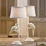 美式乡村复古小鸟艺术灯 欧式宜家卧室客厅书房创意个性装饰台灯