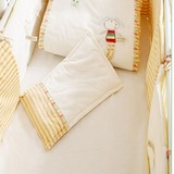 纯棉天鹅绒 婴儿床上用品七件套 可拆洗婴儿床品套件 宝宝床围