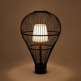 自然家NatureBamboo原创创意灯泡竹灯可调光 禅意茶室新中式台灯