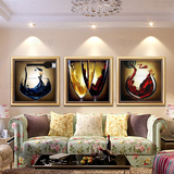 豪富华纯手绘油画现代抽象客厅餐厅装饰画简约欧式有框画壁画