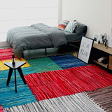 造生活手工编织棉布条地毯客厅茶几卧室床边榻榻米地垫脚垫