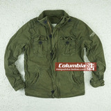 美国代购Abercrombie Fitch男装AF长袖军绿工装外套夹克风衣现货