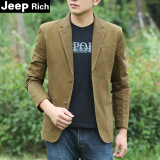 jeep rich春秋中年男士休闲西装夹克外套正品吉普西服男版小西装