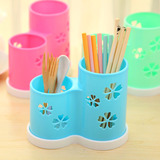 创意家用厨房用品韩式塑料沥水插筷子筒 筷笼子筷子盒筷筒 筷子桶