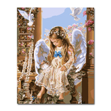 【佳彩天颜】diy数字油画客厅风景人物大幅手绘装饰画 天使的等待