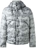 法国代购 14秋冬新款Moncler W系列 雪花迷彩印花男羽绒服外套