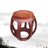 中式明清仿古家具 小鼓凳圆桌凳餐桌凳实木客厅茶凳榆木高圆古凳