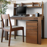 欧式白橡木/黑胡桃木电脑桌纯全实木小户型简约现代宜家书桌家具