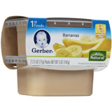 美国进口婴儿辅食宝宝食品 营养水果泥 71g*2盒 gerber嘉宝香蕉泥