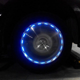 汽车太阳能轮毂灯爆闪灯亮LED灯免接线改装轮胎灯车轮灯风火轮