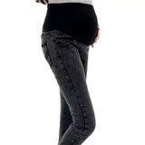 春季韩版孕妇产妇服装小脚可调节托腹裤托腹牛仔裤托腹长裤 JB9