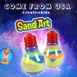 可爱客 美国diy手工自制儿童玩具夜光灯饰艺术沙画瓶创意生日礼品
