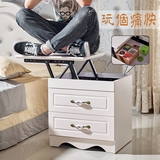 床头柜 简约多功能韩式白色现代升降储物柜创意个性边柜特价包邮