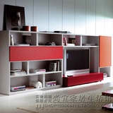 烤漆电视柜组合客厅家具电视柜背景墙组合柜简约现代尺寸可定制