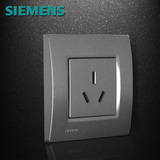 西西门子开关面板 西门子开关插座灵动金属黑系列16A空调电源插座