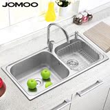 JOMOO九牧水槽厨房304不锈钢水槽套餐洗菜盆厨盆加厚双槽A0641