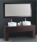 现代简约台上盆浴室柜组合原木色实木落地洁具洗漱台卫浴柜洗手台