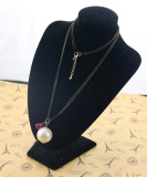 日本进口单颗贝珠大珍珠毛衣链一颗珍珠长项链挂饰长款不褪色挂件