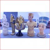 包邮 散货古埃及法老图坦卡蒙/王妃雕像半身人像公仔摆件一套五款