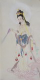 【墨香村】精品装饰国画工笔字画人物画纯手绘四尺观音MA5052101