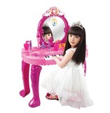 新款 正品乐盟梦幻钢琴梳妆台 女孩过家家玩具 梳妆镜化妆台儿童