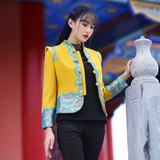 素萝 千乘 原创设计中国风女装2015冬装新款长袖宽松短款外套