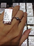 香港六福珠宝正品代购 18K金钻石戒指 钻戒订婚全国售后 6折代购