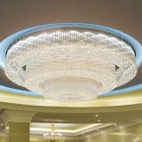 客厅灯吊灯酒店工程灯1.5米别墅客厅吸顶灯高档大型LED节能水晶灯