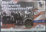 马恩岛1998年美国独立宣言1克朗纪念币封